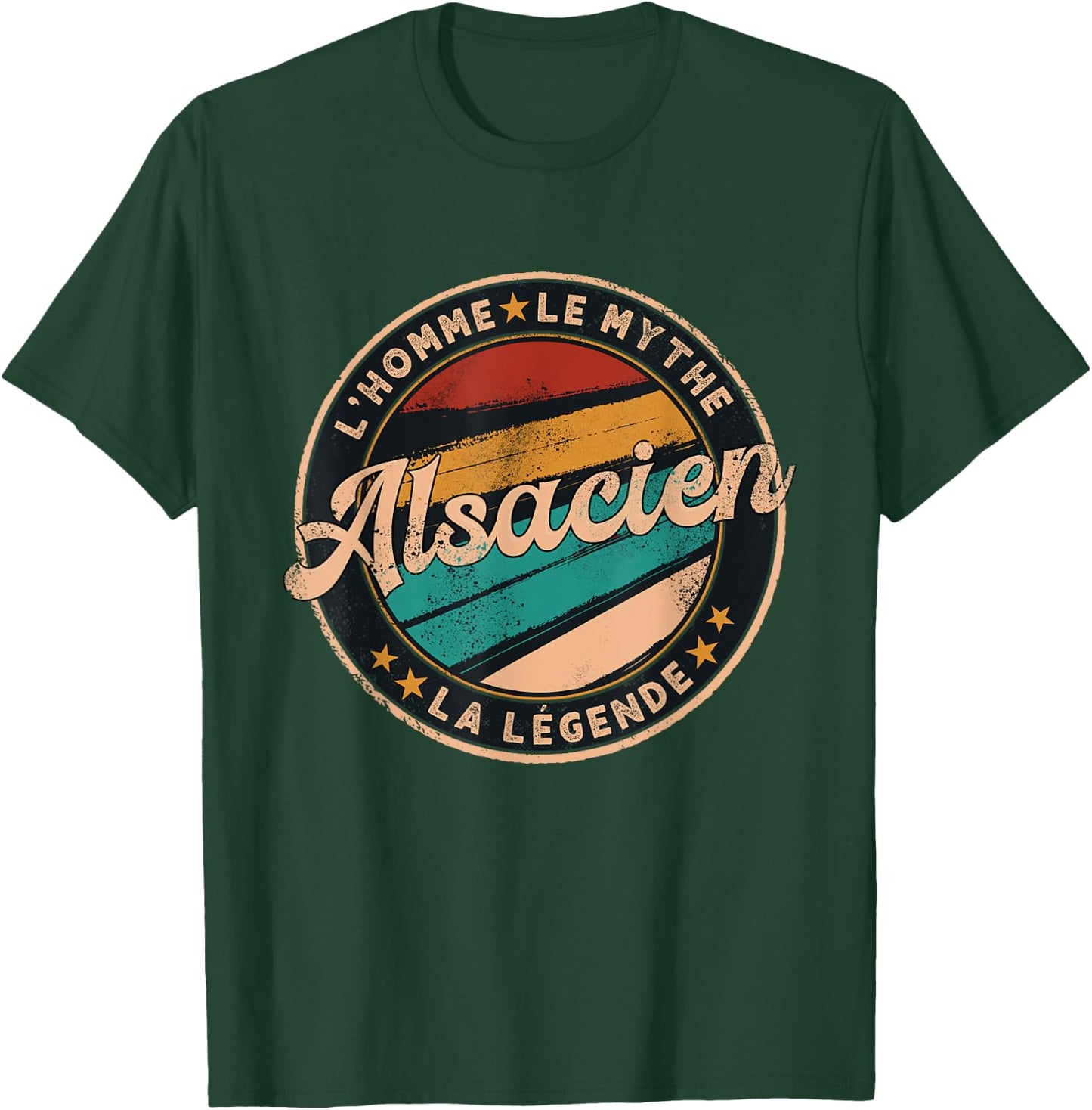 Alsatian Man Myth Legend Gift Humour Alsace , Black, S T-Shirt - T-Shirt | Forest