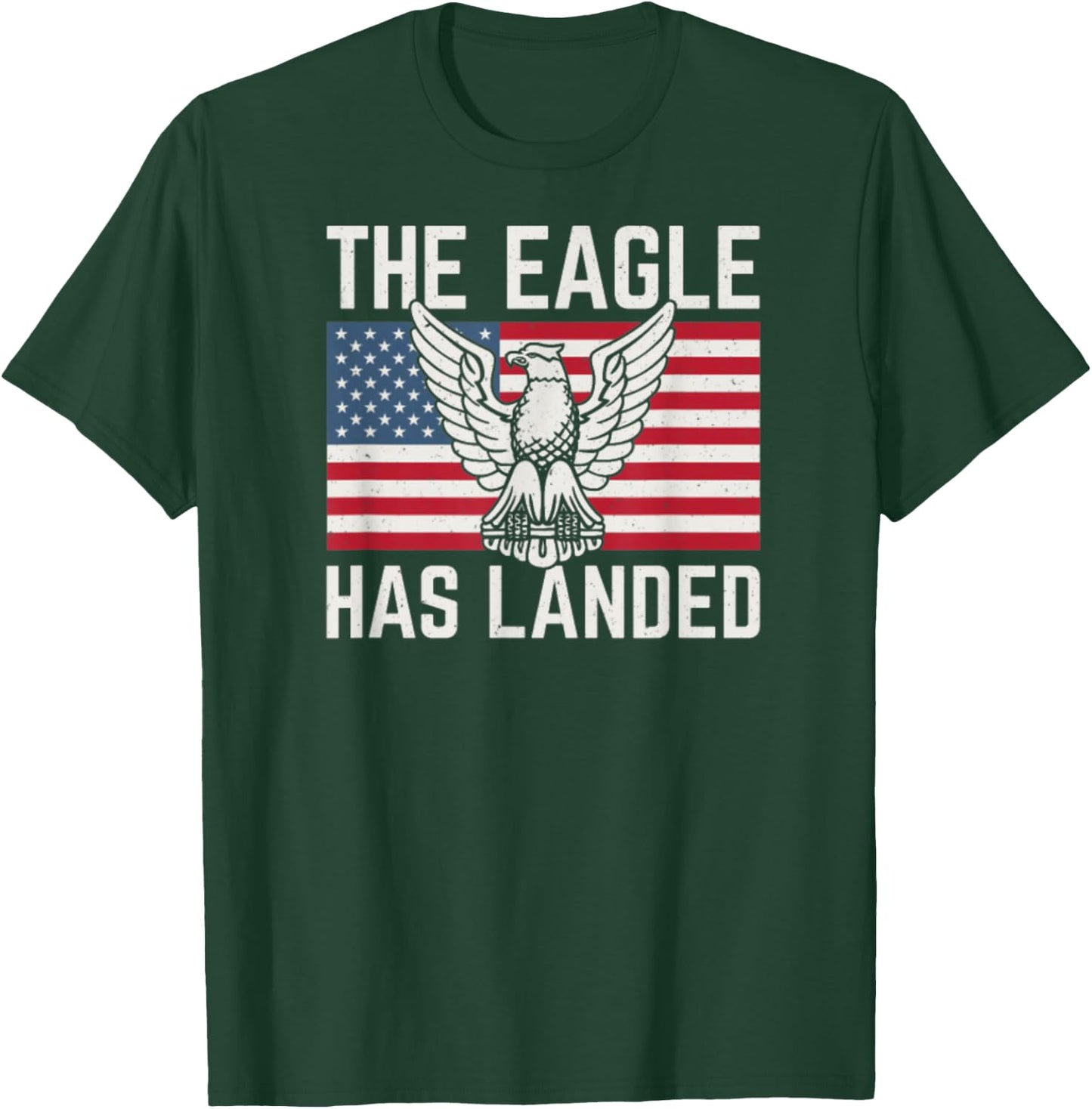 The Eagle Has Landed Scouting Adult Eagle Theme Black Small Classic Fit Short Sleeve T-Shirt - T-Shirt | Forest