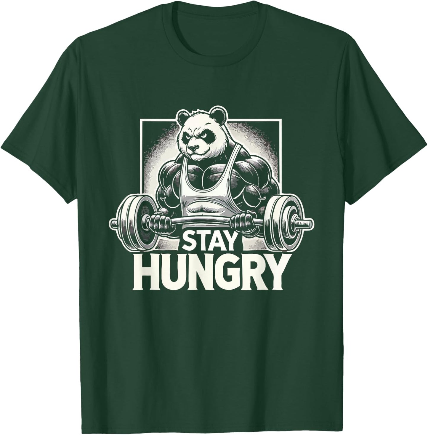 Panda - Anime Bodybuilding Gym Workout Fitness Motivation T-Shirt - T-Shirt | Forest