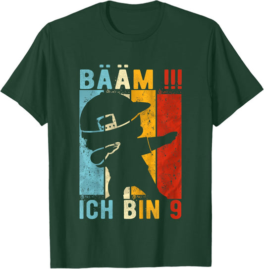 Children's Dabbing Birthday 9 Years Boy Gift 9 Boys , black T-Shirt - T-Shirt | Forest