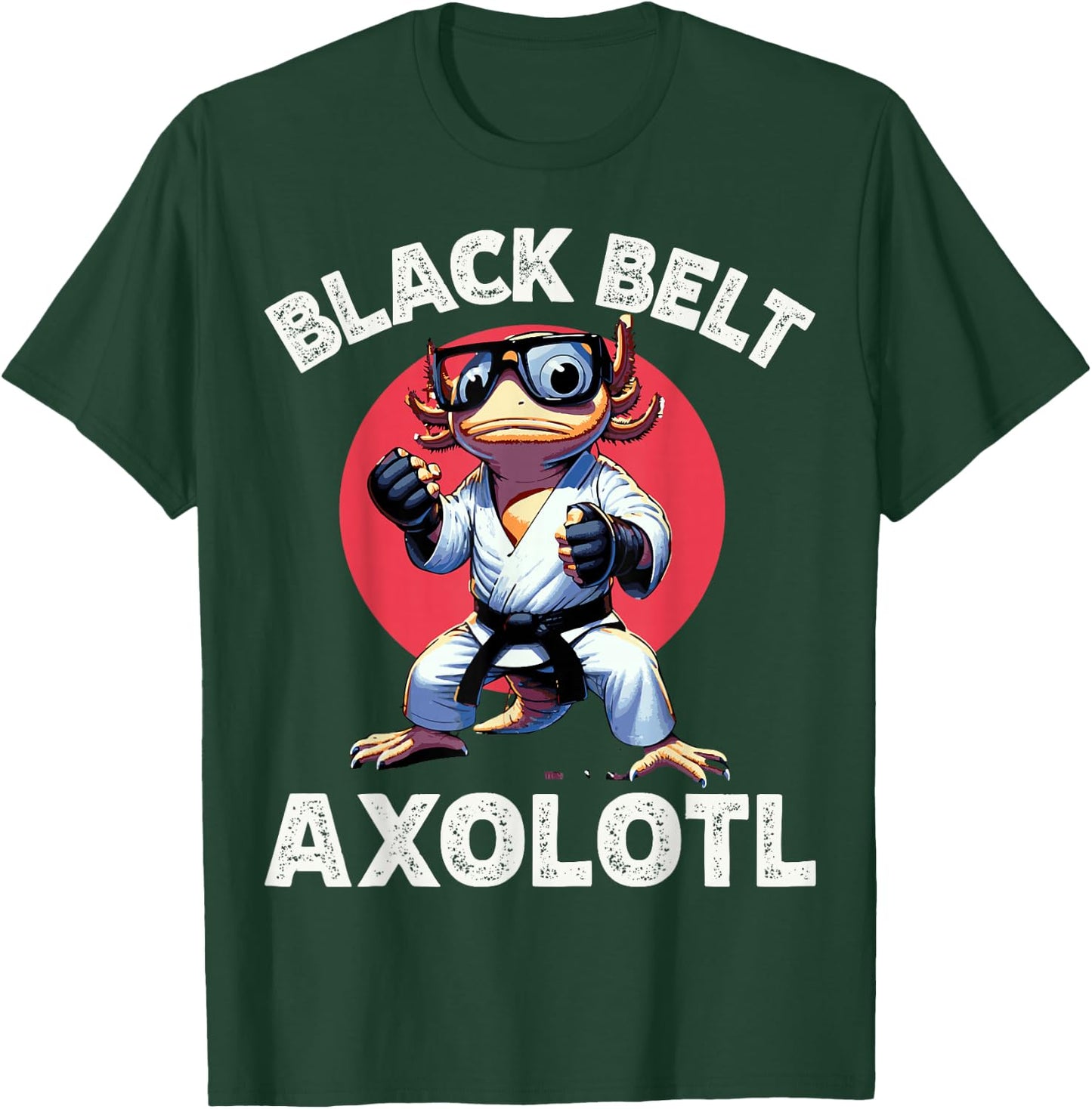 Kawaii Axolotl Black Belt Karate Martial Arts Cute Kids T-Shirt - T-Shirt | Forest