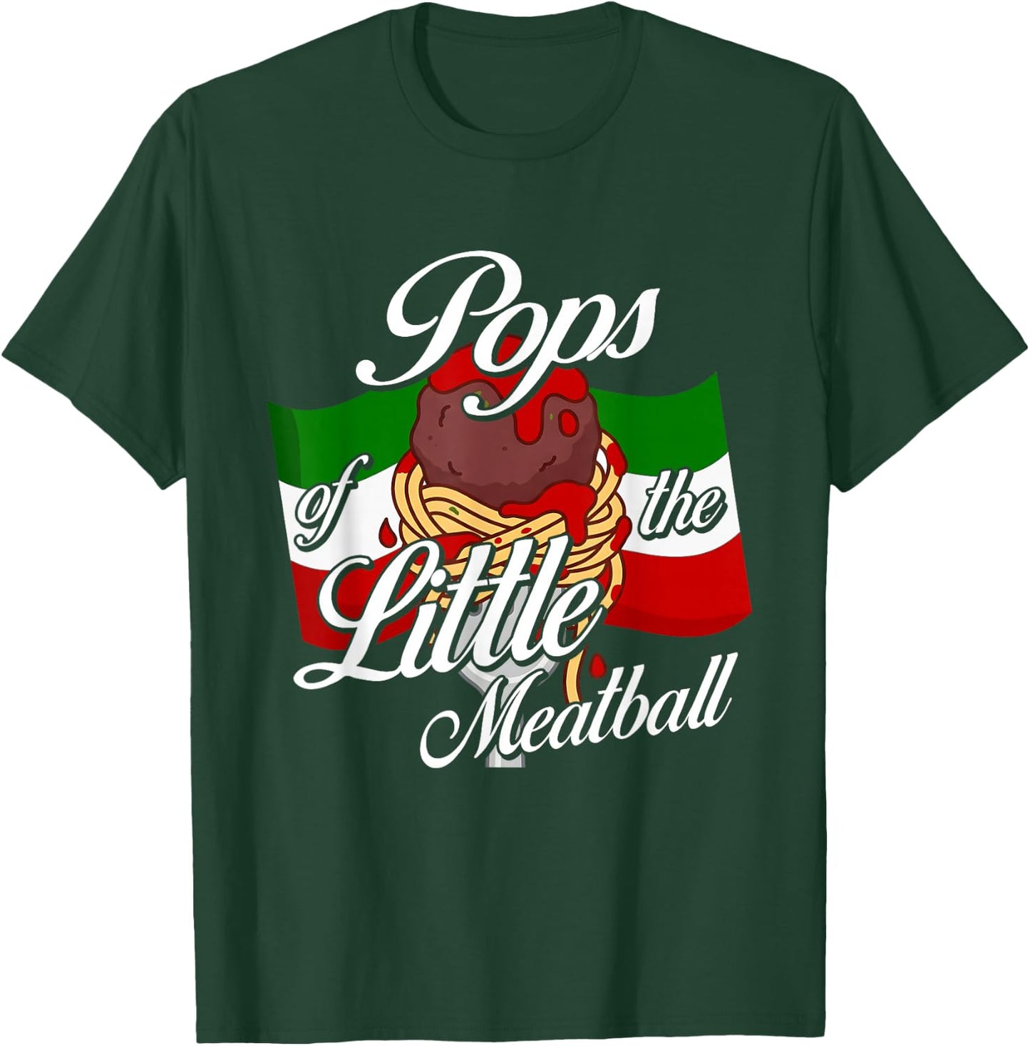 Pops of Little Meatball Italian Theme 1st Bday Italy T-Shirt - T-Shirt | Forest