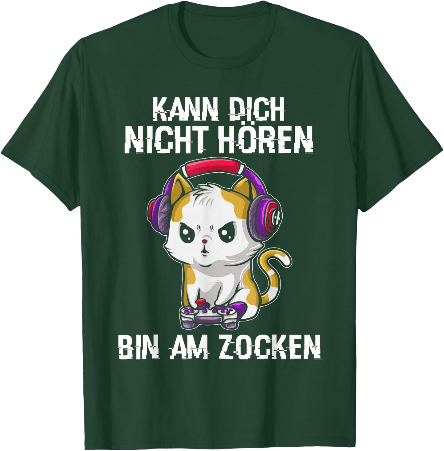 Gaming Geschenk Zocken Gaming Controller Zocker Lustig Herren RPG Schwarz S EU Klein T-Shirt - T-Shirt | Forest