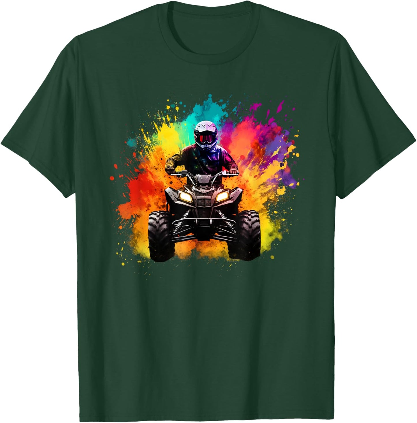 Colourful Quad for Mud Lovers, Boys and Girls , black T-Shirt - T-Shirt | Forest