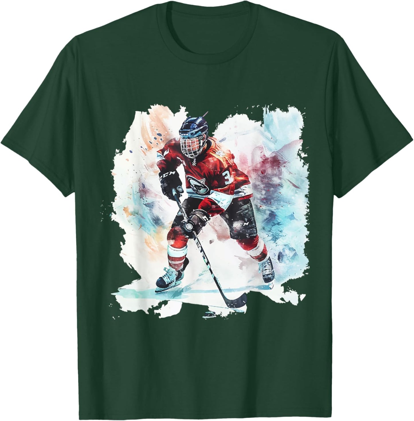 Ice Hockey Player - Gift Ice Hockey Player , Black, S T-Shirt - T-Shirt | Forest