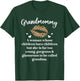 Cute Grandmommy Grandma On Mother's Day Black Women's Modern Lace Mandarin Collar Letter Print T-Shirt - T-Shirt | Forest