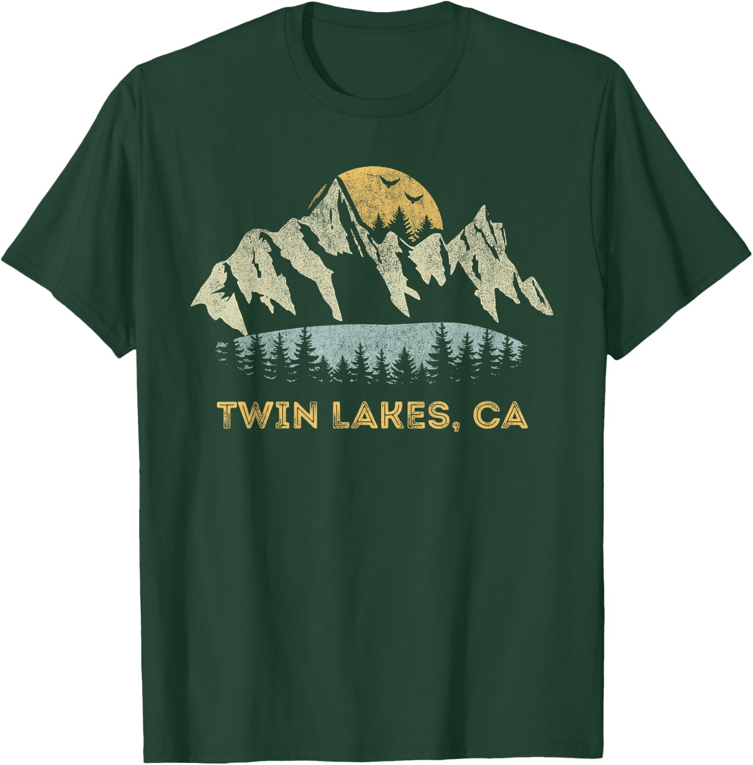 Twin Lakes California Mountain Sunset Sunrise CA T-Shirt - T-Shirt | Forest