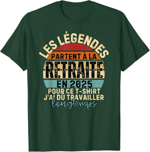 Retirement 2025 Man Women Retired 2025 , Black, S T-Shirt - T-Shirt | Forest