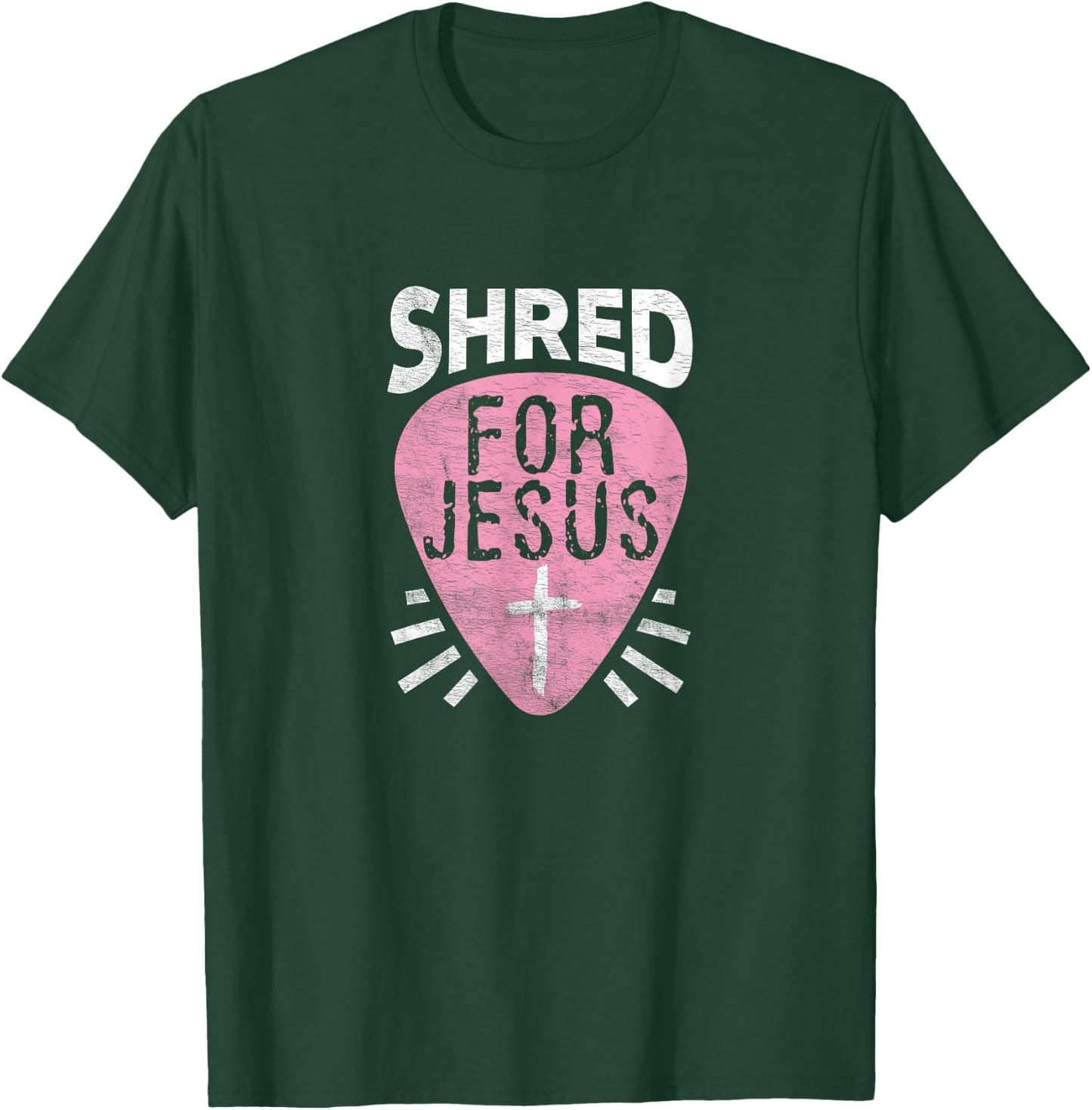 Shred For Jesus Christian Rock Heavy Metal Guitarist Guitar T-Shirt - T-Shirt | Forest