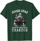 Grandpa and Grandson with Tractor , black T-Shirt - T-Shirt | Forest