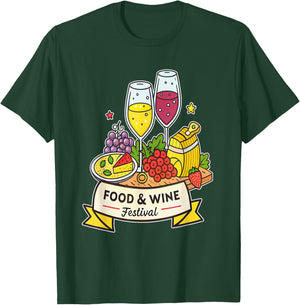 Enjoy Wine and Cheese Food Festival T-Shirt - T-Shirt | Forest