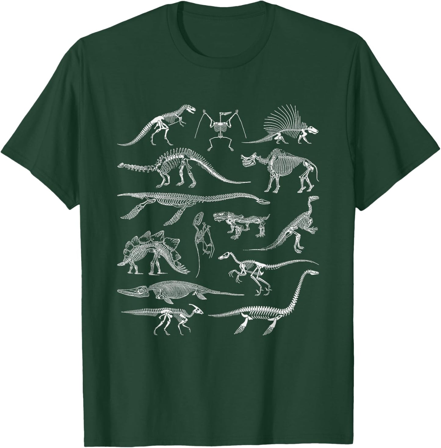 Dinosaur Skeleton Fossil Prehistoric Bones of Dinosaurs T-Shirt - T-Shirt | Forest