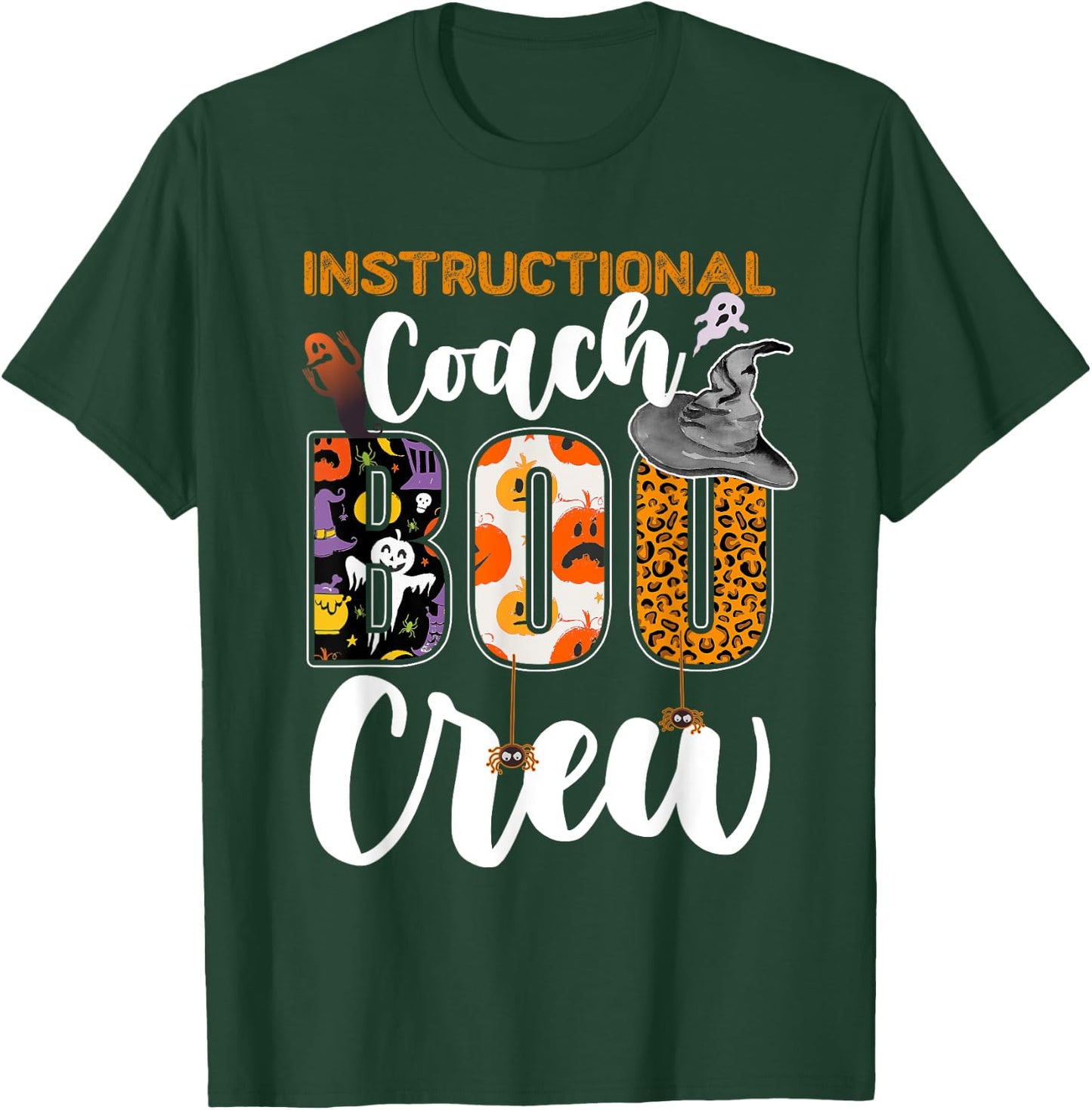 Instructional Coach Boo Crew Halloween Matching Funny T-Shirt - T-Shirt | Forest