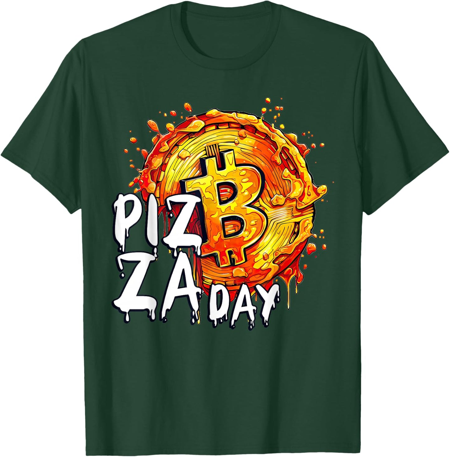 Bitcoin Pizza Day 22. Mai Lustige Kryptowährung Münze T-Shirt - T-Shirt | Forest