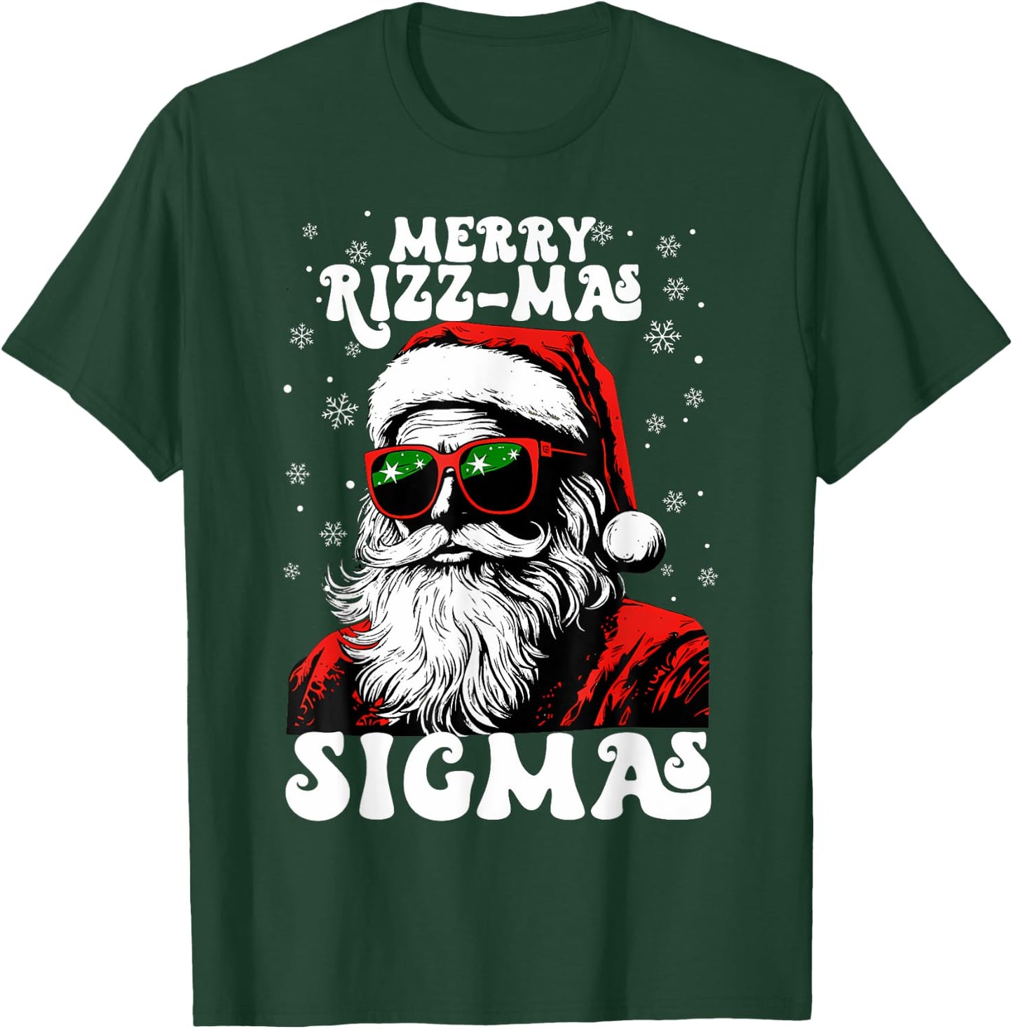 Merry Rizz Mas Sigmas Funny Gen Alpha X-Mas Santa Christmas T-Shirt - T-Shirt | Forest