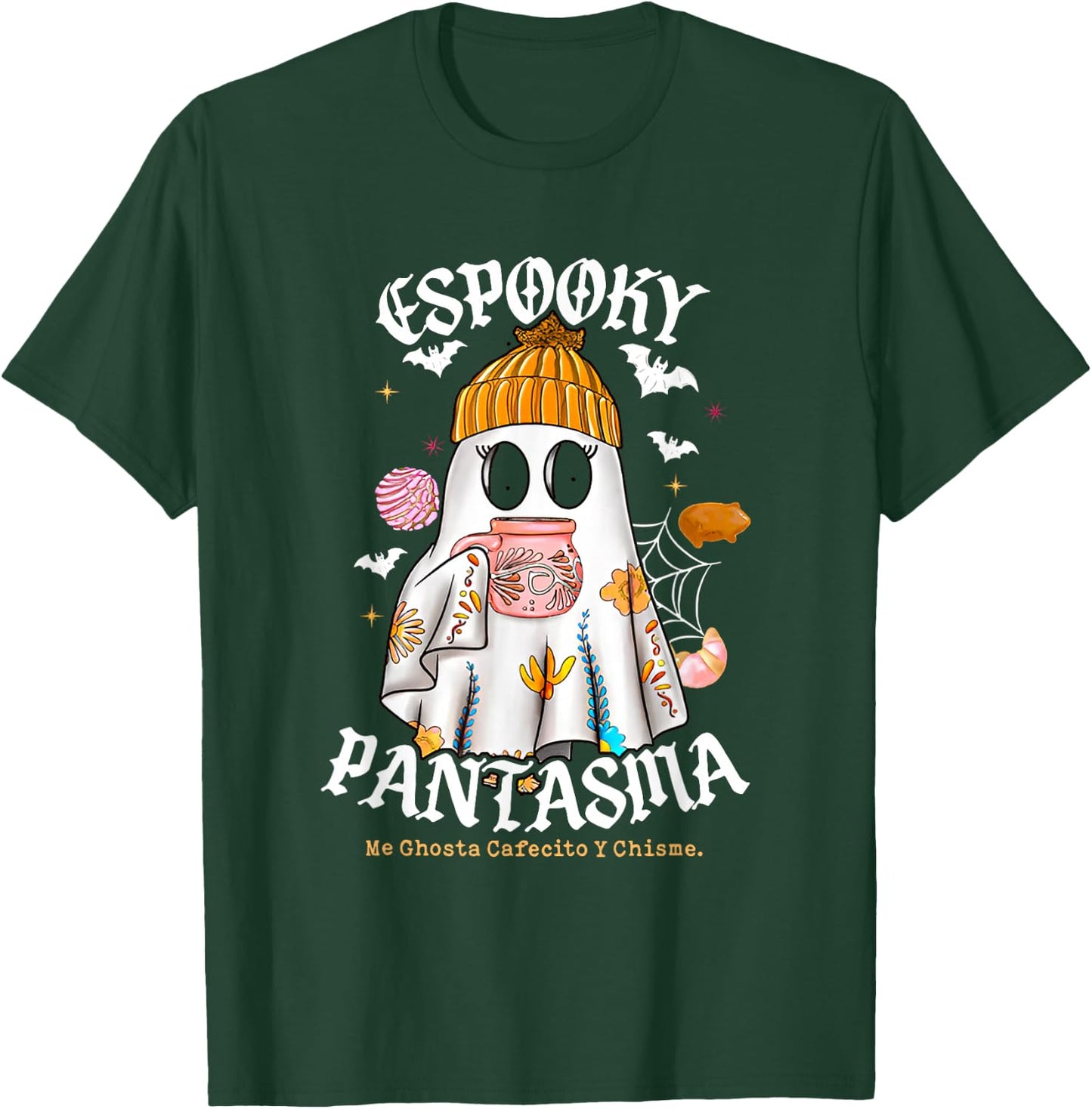 Espooky Pantasma Me Ghosta Cafecito Y Chisme T-Shirt - T-Shirt | Forest