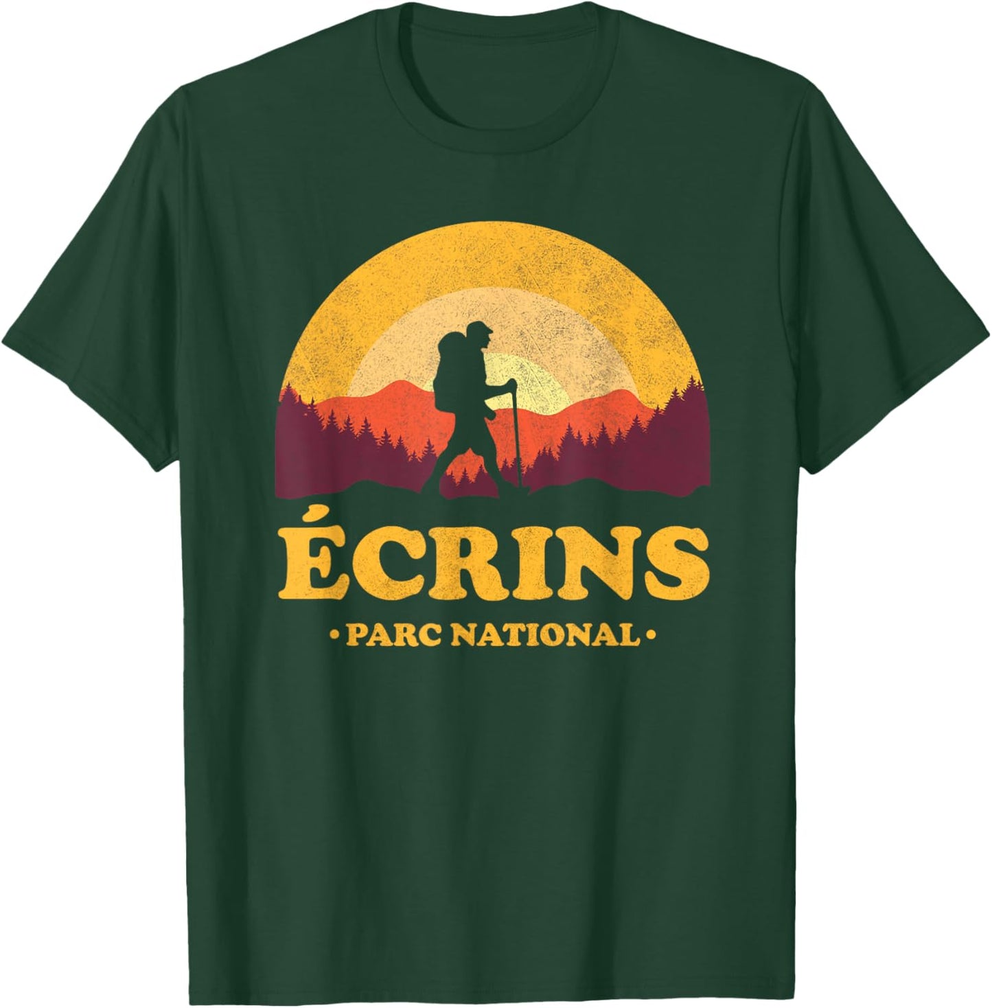 Écrins Parc National France - Paradise Hiking , Black, S T-Shirt - T-Shirt | Forest