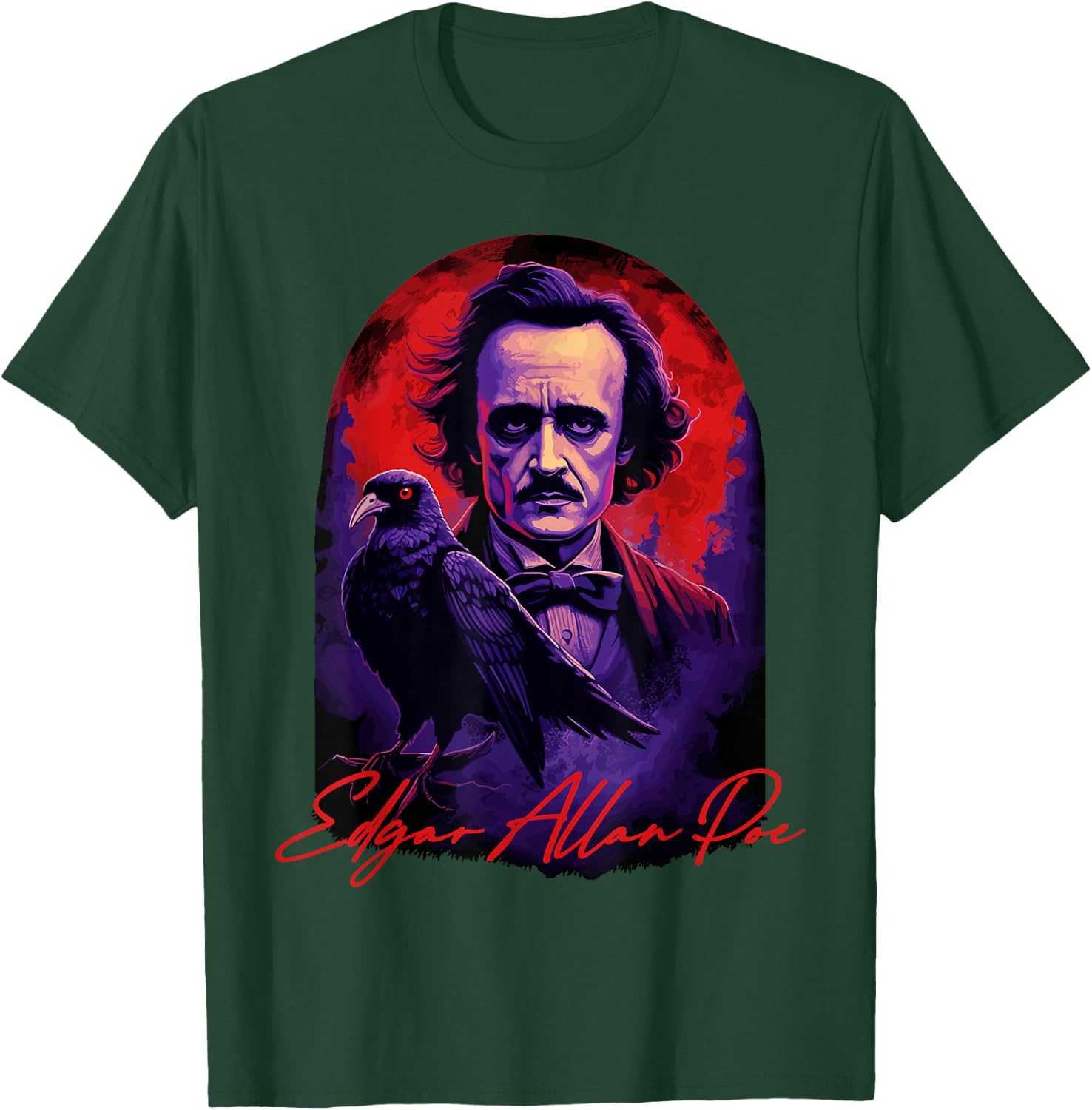Edgar Allan Poe American Literature Raven Gothic Poet T-Shirt - T-Shirt | Forest