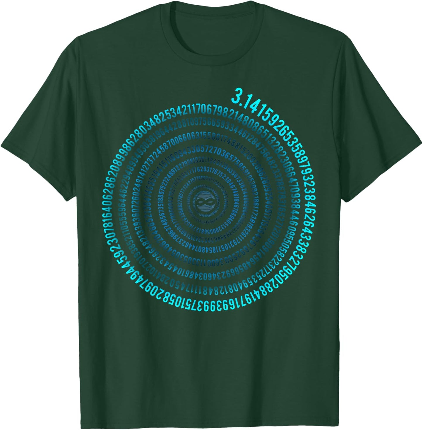 Pi Spiral Symbol Math Infinity Irrational Number T-Shirt - T-Shirt | Forest