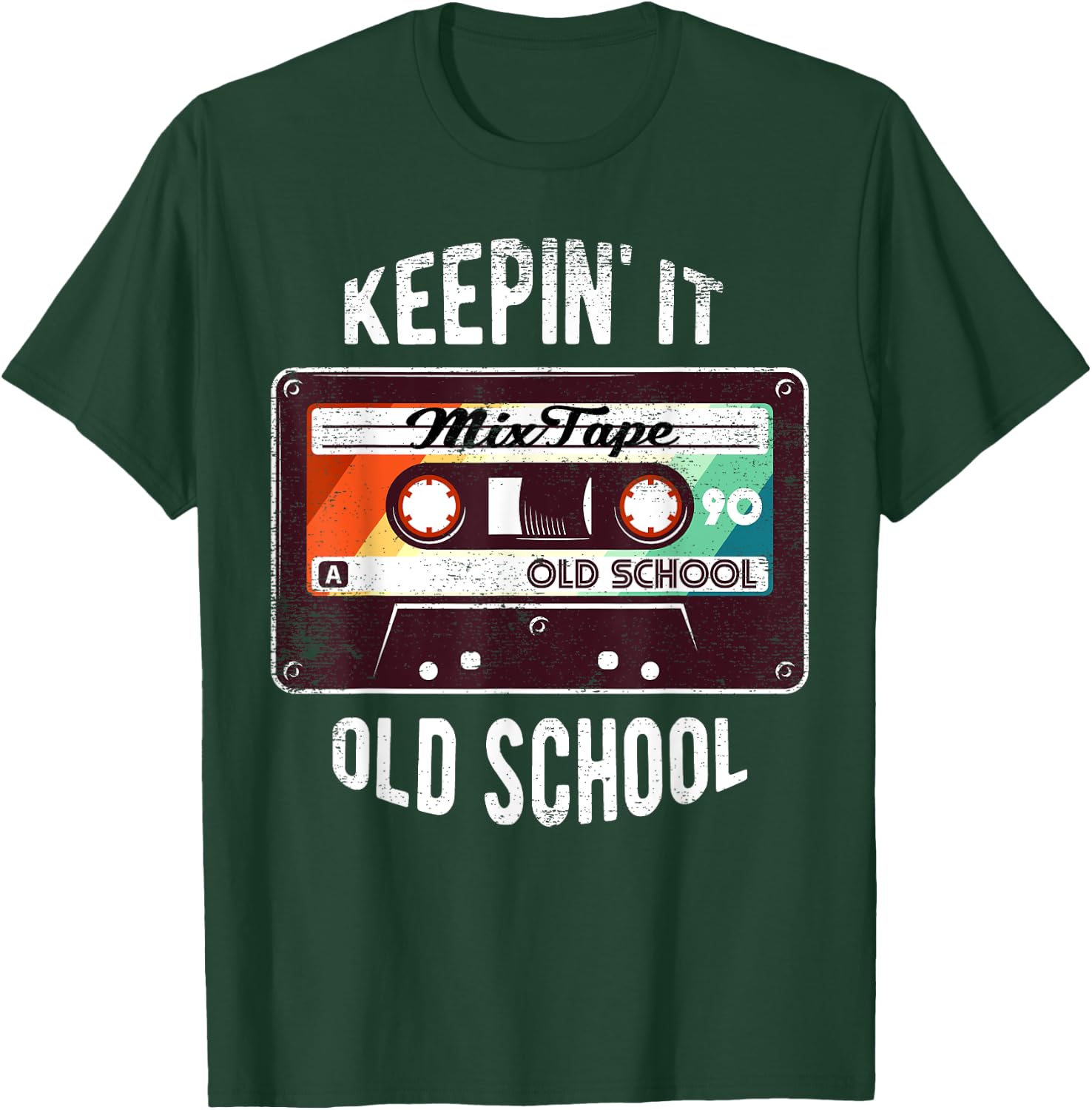 Old School Hip Hop 80s 90s Mixtape Graphic T Shirt T-Shirt - T-Shirt | Forest