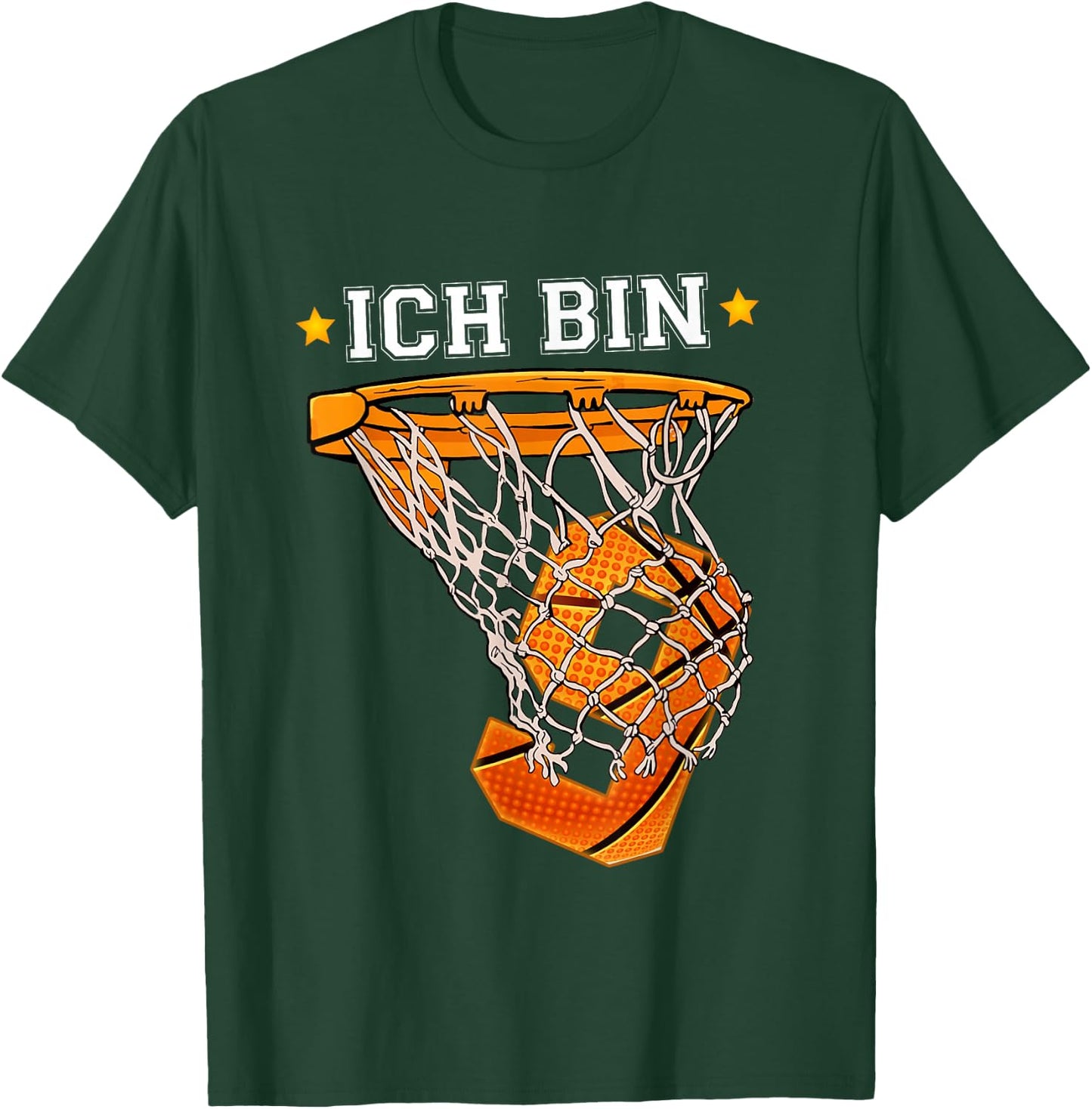 I Am 9 Basketball Boy Girl 9 Years 9th Birthday , black T-Shirt - T-Shirt | Forest