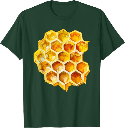 Honeycomb Hexagon T-Shirt - T-Shirt | Forest