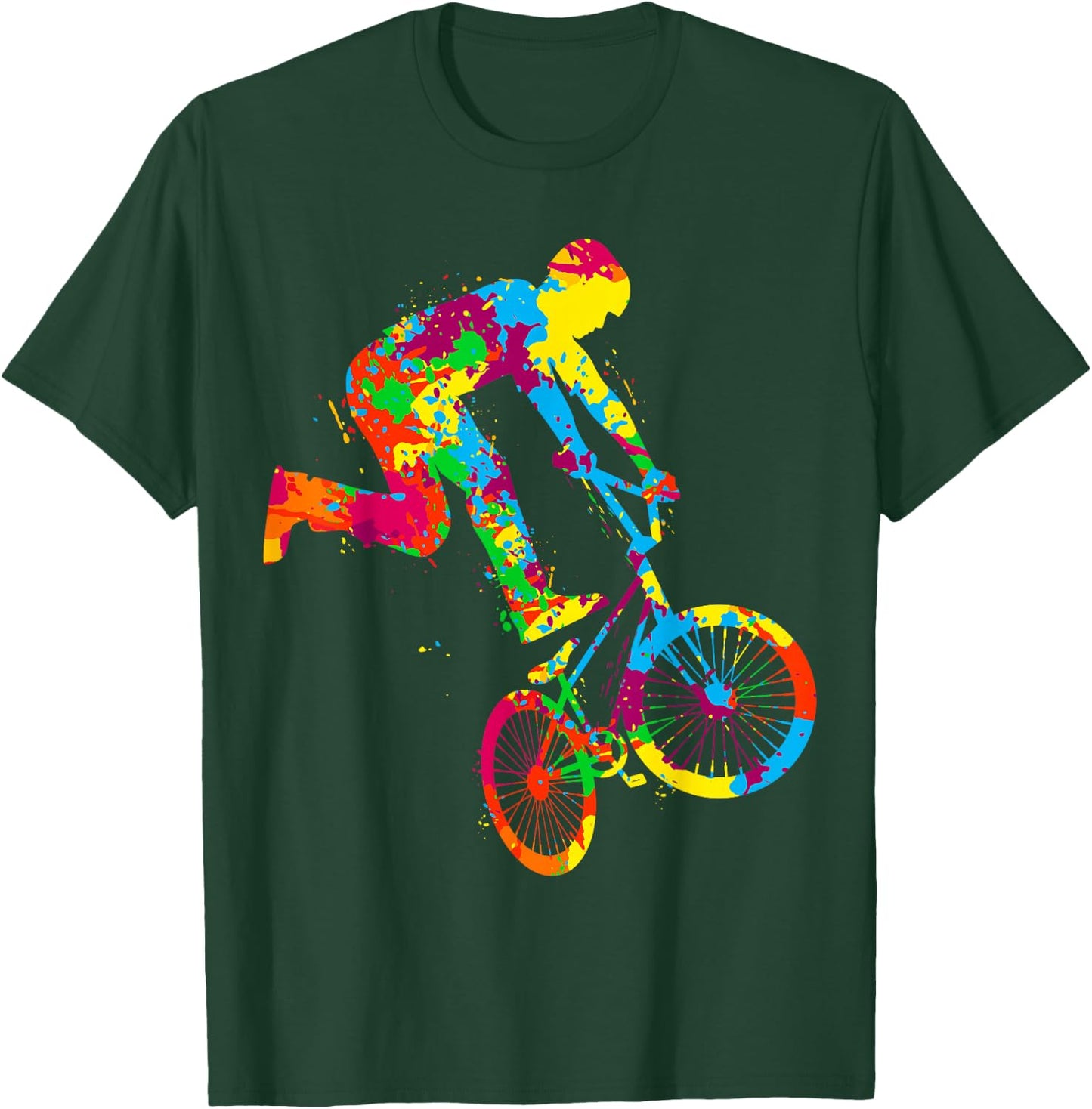 BMX Bike Stunt Driver Boys Kids , black T-Shirt - T-Shirt | Forest