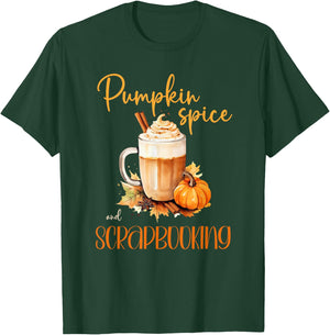 Pumpkin Spice & Scrapbooking | cute autumn rustic halloween T-Shirt - T-Shirt | Forest