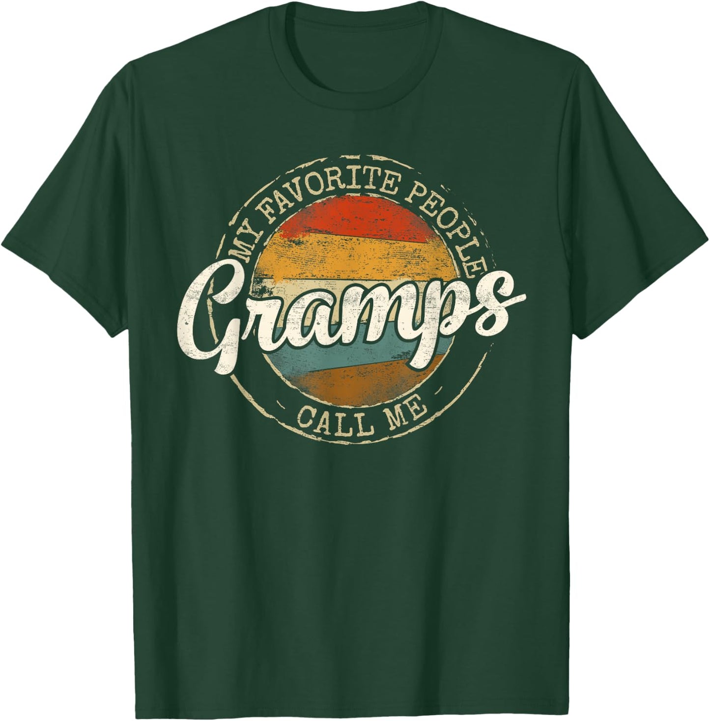 My Favorite People Call Me Gramps Vintage Stamp Fathers Day T-Shirt - T-Shirt | Forest