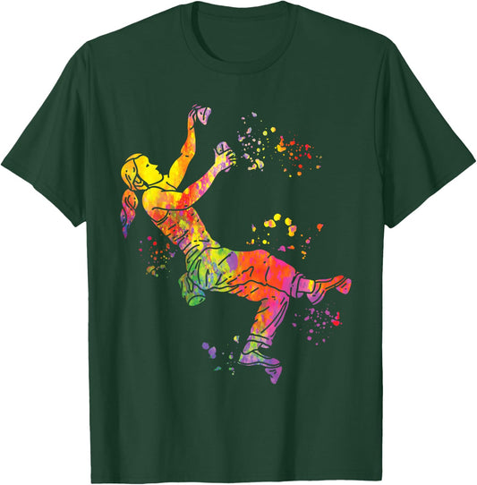 Boulderer Colorsplash Boulder Children's Bouldering T-Shirt - T-Shirt | Forest