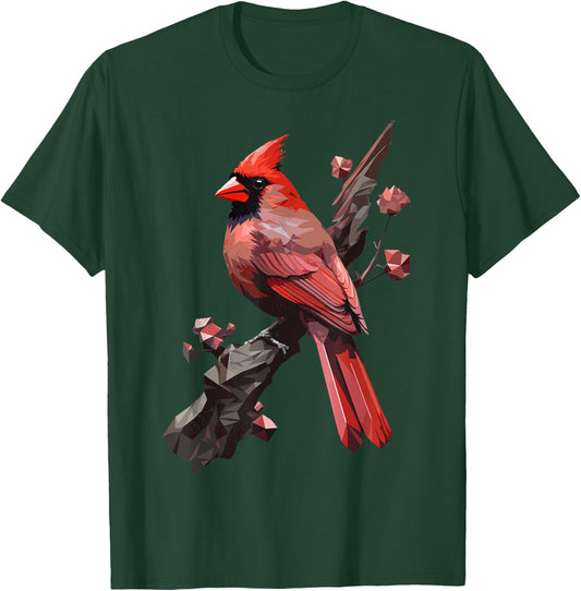 Cardinal bird. Nature's ruby. Beauty in red. T-Shirt - T-Shirt | Forest