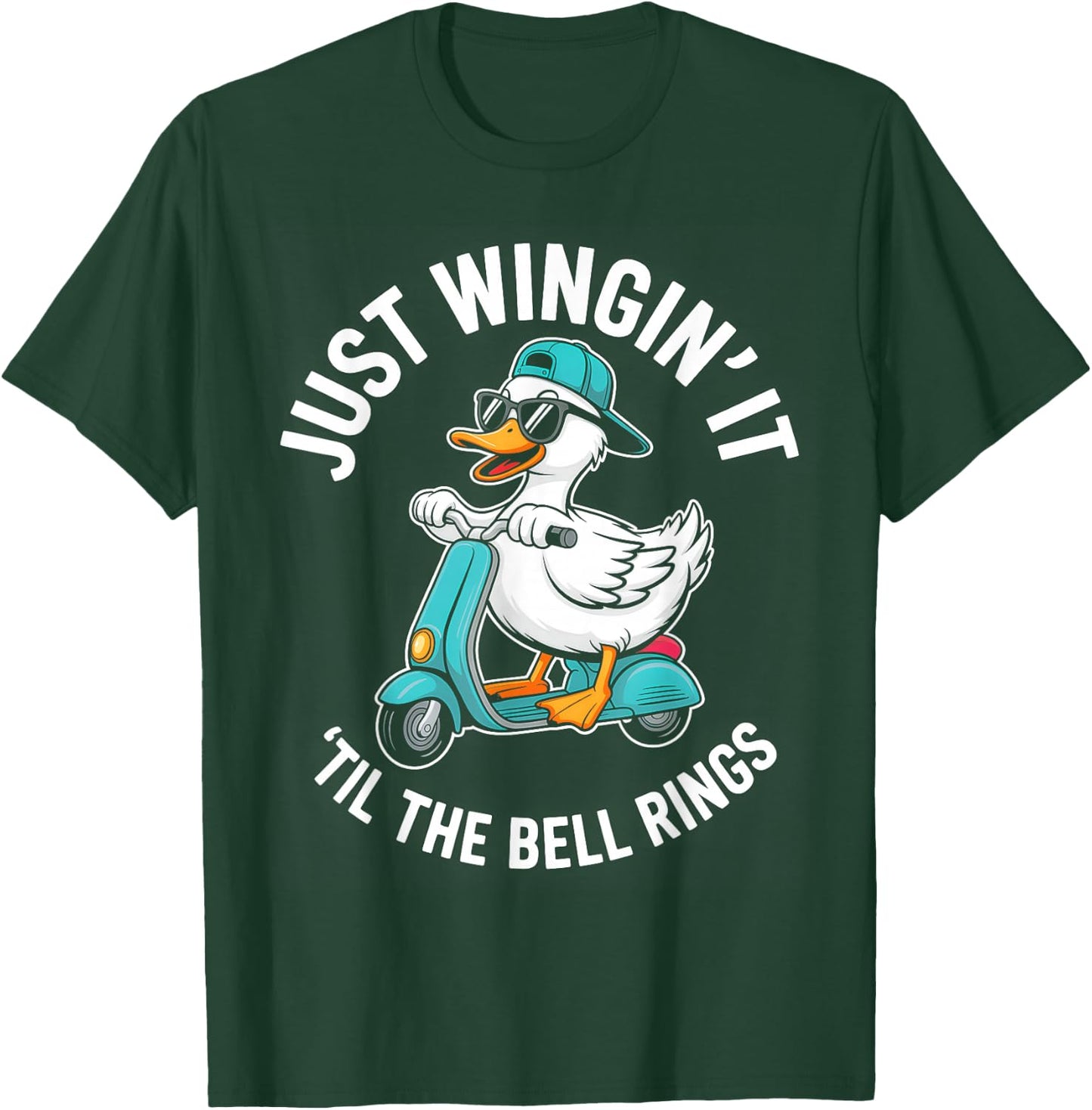 Just Wingin' It Til The Bell Rings T-Shirt - T-Shirt | Forest