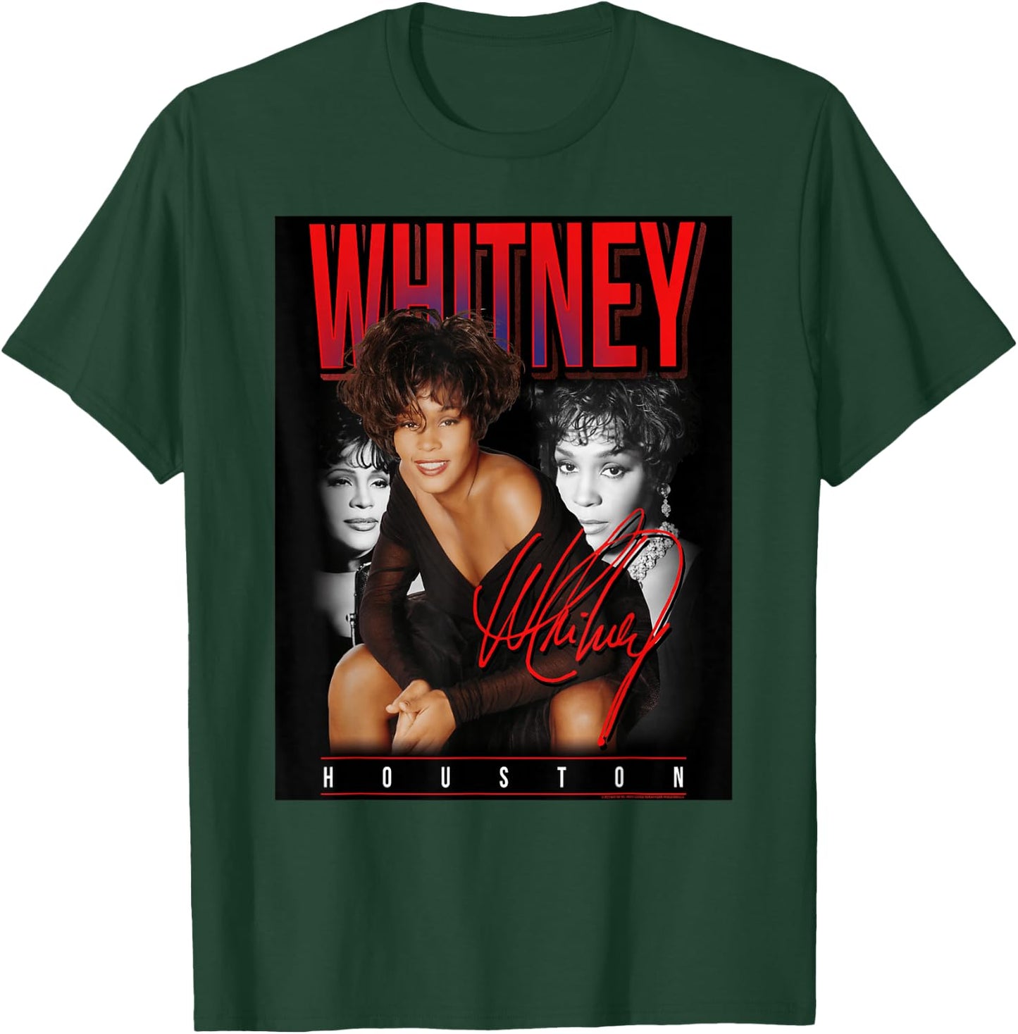 Whitney Houston Retro-Fotocollage T-Shirt - T-Shirt | Forest