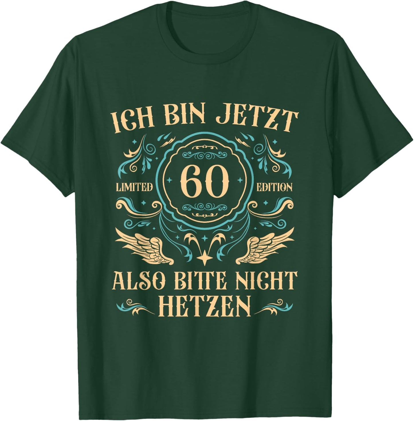Men's 60 Years Old 60s Dad 60th Birthday , black T-Shirt - T-Shirt | Forest