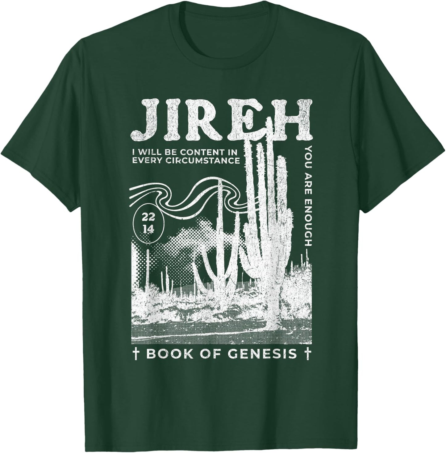 Jireh You Are Enough Boho Trendy Bible Verse Christian T-Shirt - T-Shirt | Forest
