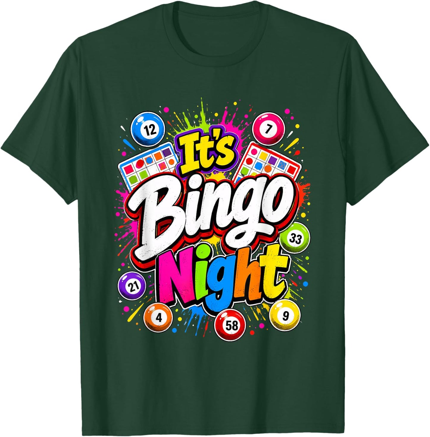 Its Bingo Night Game Night T-Shirt - T-Shirt | Forest