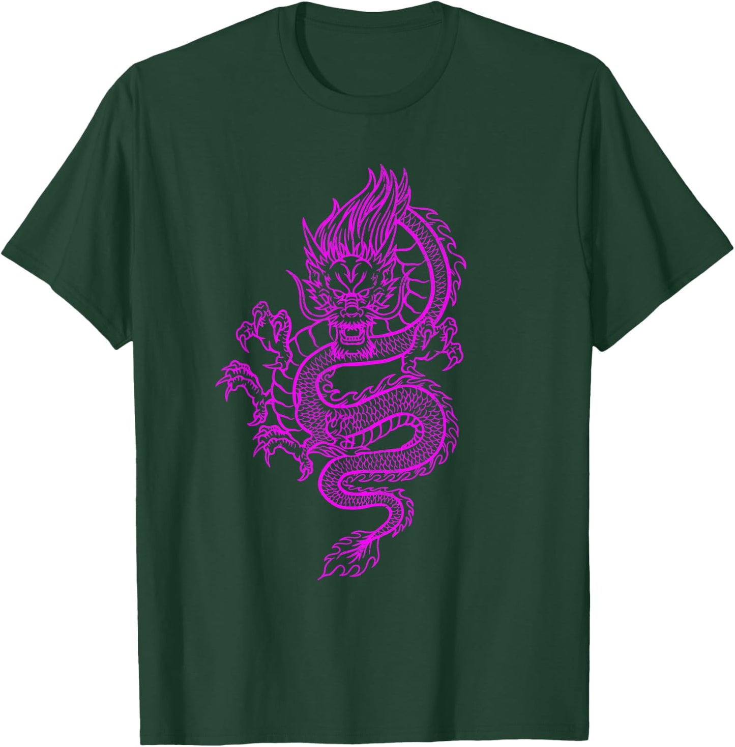 Big Pink Colored Dragon Graphic Design T-Shirt - T-Shirt | Forest