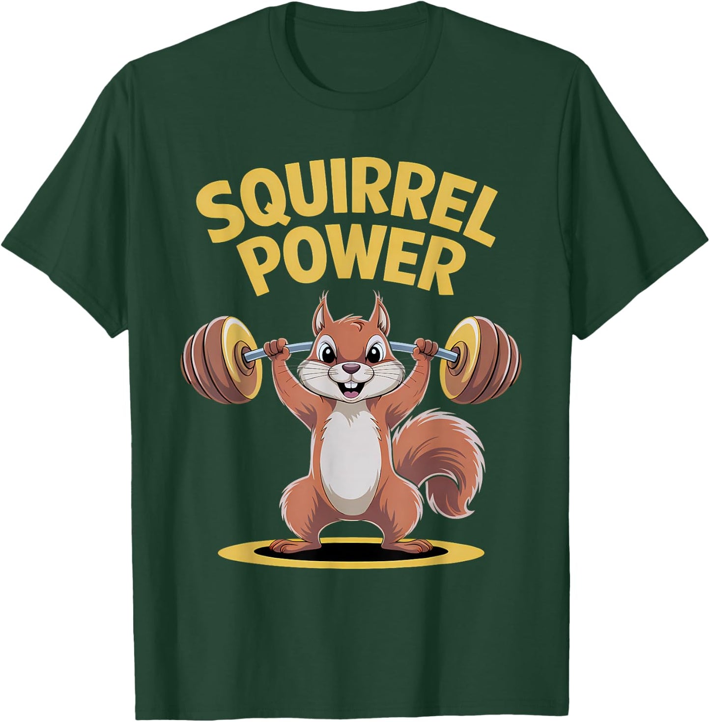 Squirrel Power Funny Strength Gym Weight Lifting Men T-Shirt - T-Shirt | Forest