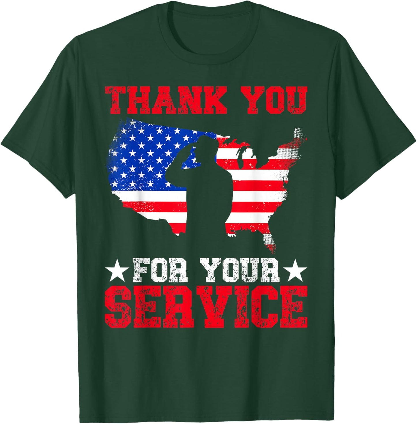 Thank You for Your Service T-Shirt - T-Shirt | Forest