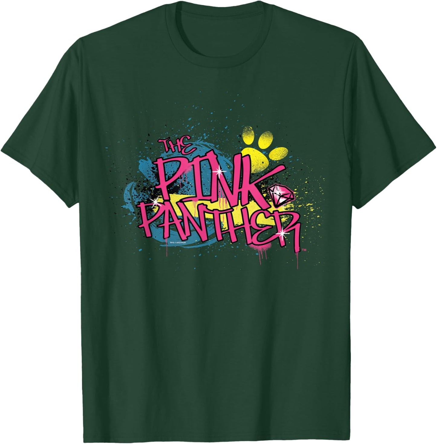 Pink Panther Graffiti Street Art Typography T-Shirt - T-Shirt | Forest