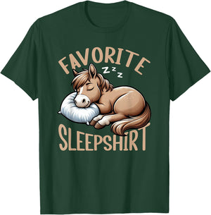 Official Horse Nap Pyjamas , Black, S T-Shirt - T-Shirt | Forest