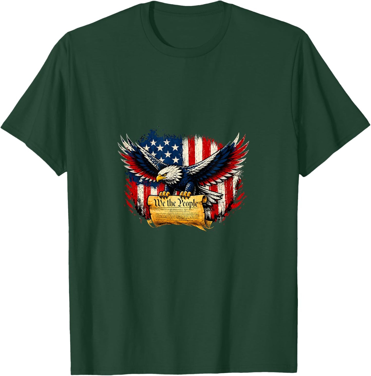 America 250 Eagle red White Blue with Scroll T-Shirt - T-Shirt | Forest