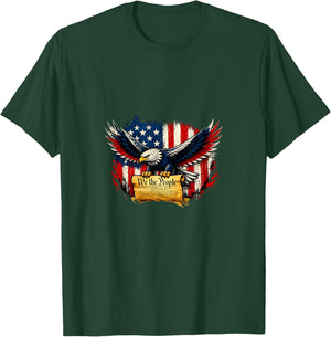 America 250 Eagle red White Blue with Scroll T-Shirt - T-Shirt | Forest