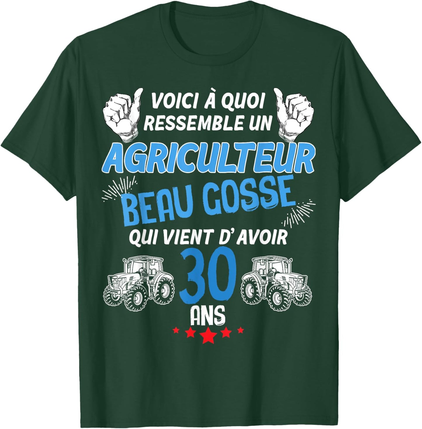 Man 30 Years Birthday My Farmer Beau Gosse , Black, S T-Shirt - T-Shirt | Forest
