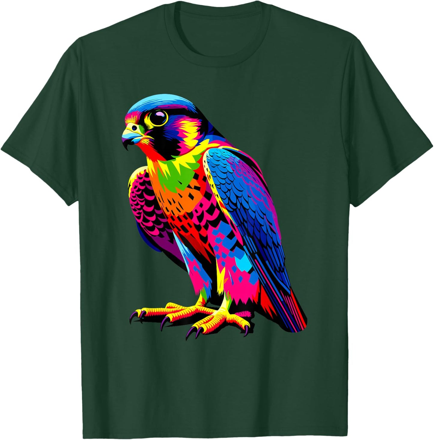 Colorful Pop Art Peregrine Falcon Peregrines T-Shirt - T-Shirt | Forest