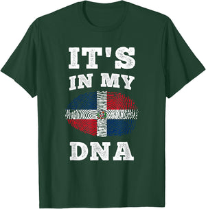 Its In My DNA Dominican Republic Flag Dominican T-Shirt - T-Shirt | Forest