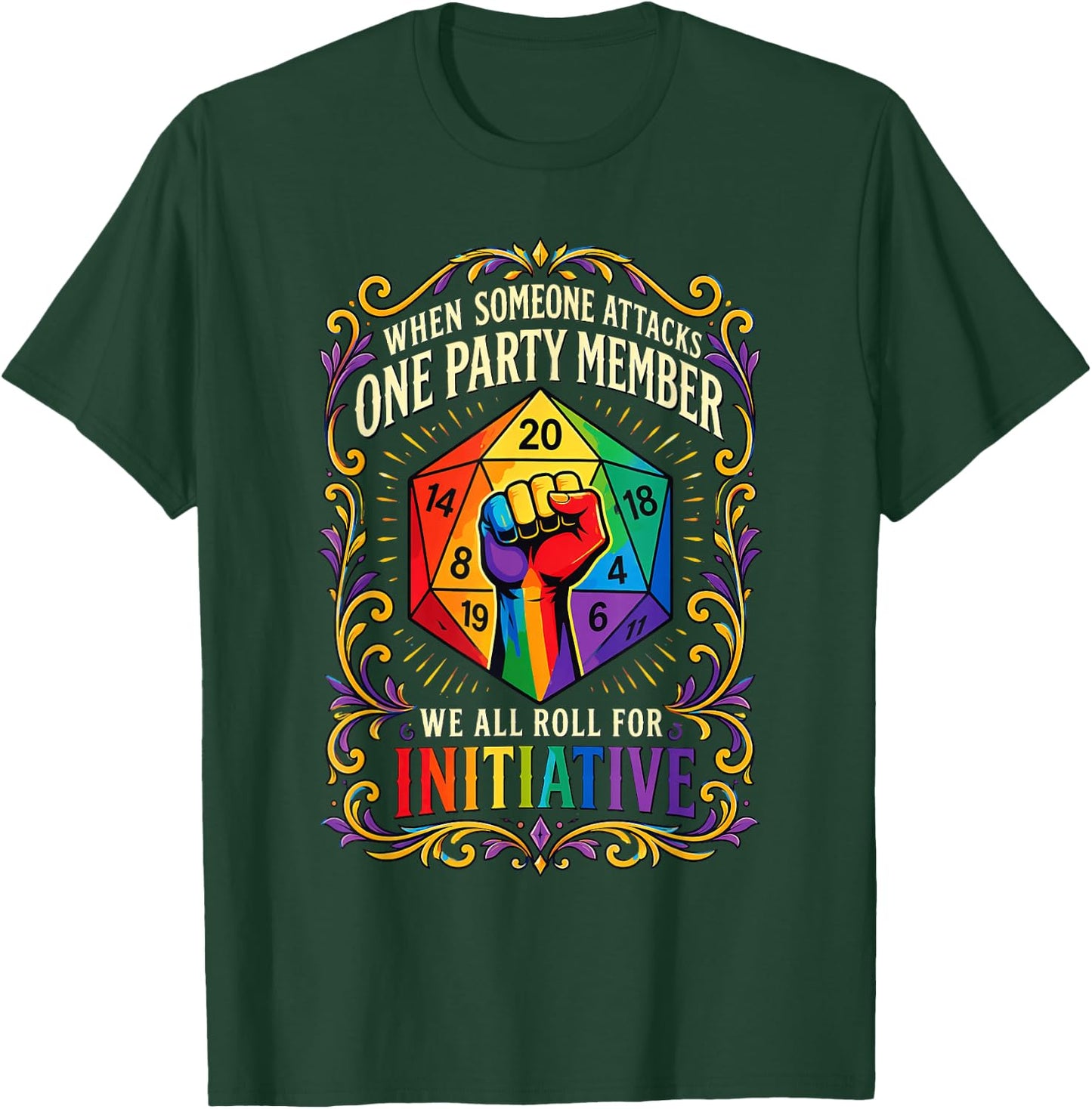 When Someone Attacks One Party Member LGBT T-Shirt - T-Shirt | Forest