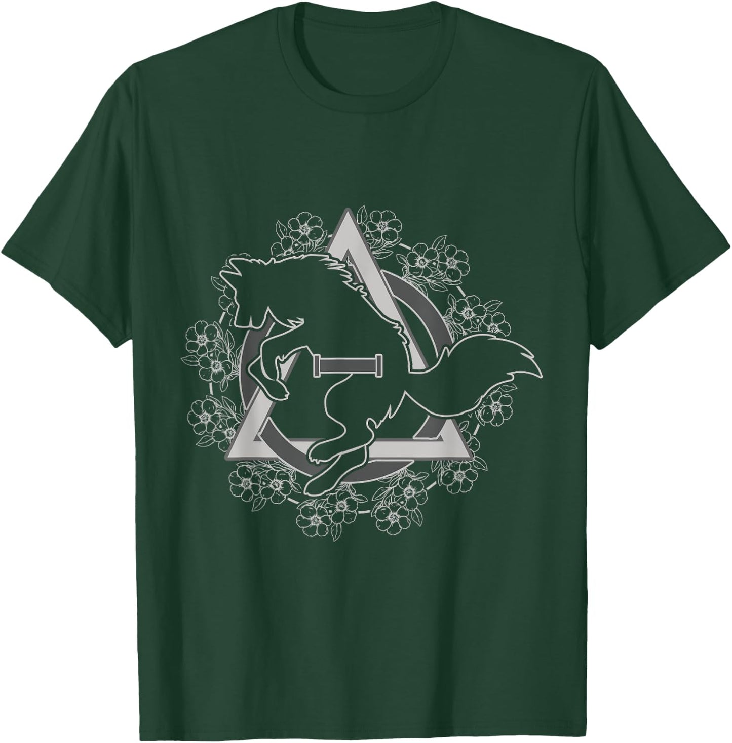 Therian Theta Delta Wolf Hound Fox Dog Otherkin Furry T-Shirt - T-Shirt | Forest