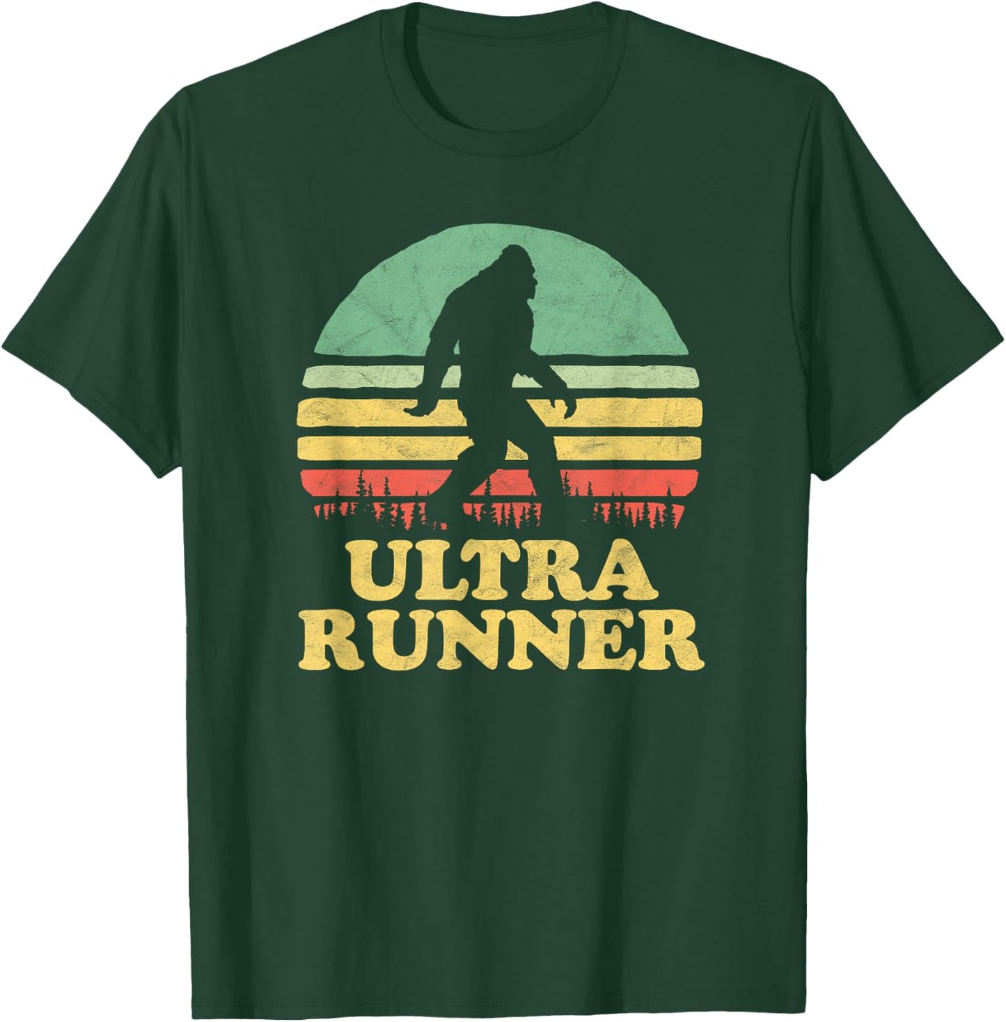 Bigfoot Ultra Runner Vintage Trail Marathon T-Shirt - T-Shirt | Forest
