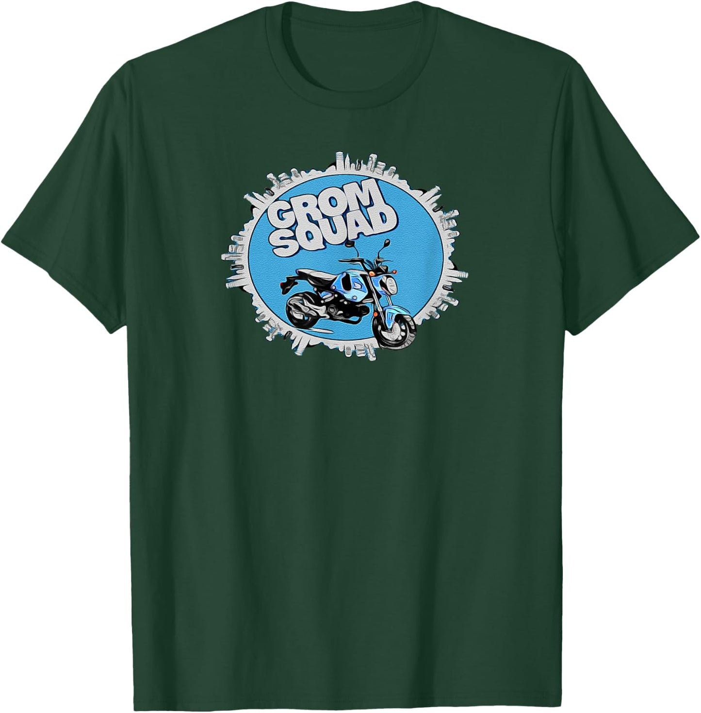 Blue 2022 Grom Squad - Motorcycle - Scooter - Bike T-Shirt - T-Shirt | Forest